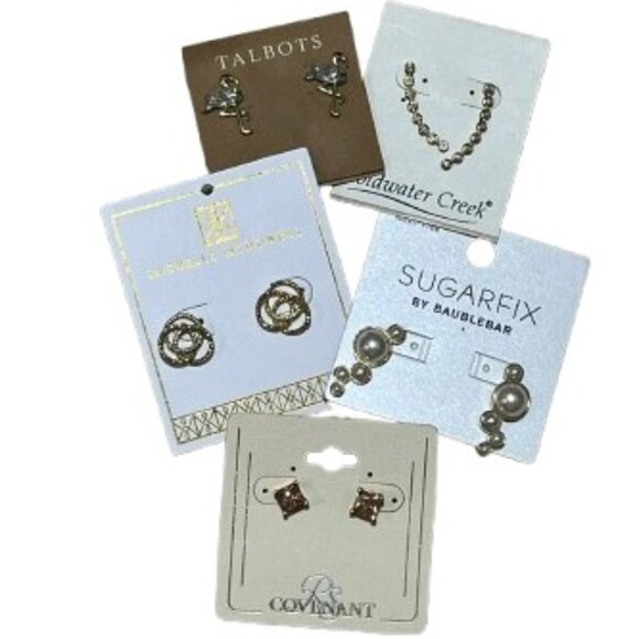 NWT Yellow & Rose Gold Earrings Bundle - 5 Pairs - Picture 1 of 6
